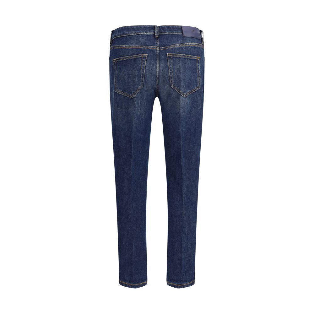 PT Torino Blue Cotton Slim Fit Jeans PT Torino