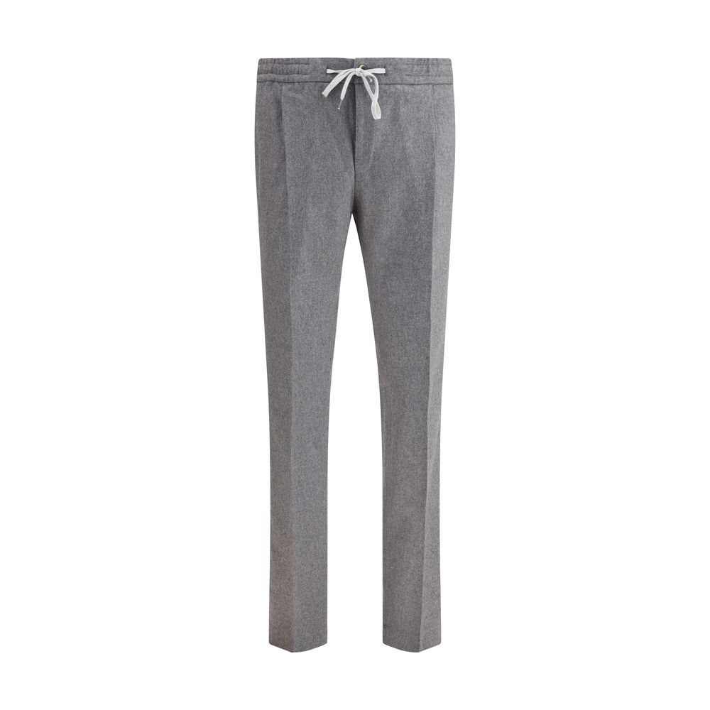 PT Torino Gray Fleece Wool Casual Pants PT Torino