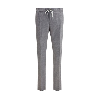 PT Torino Gray Fleece Wool Casual Pants PT Torino