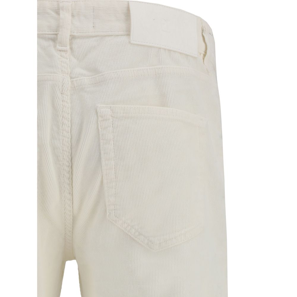 PT Torino White Cotton Casual Pants PT Torino