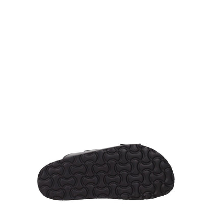 Palm Angels Black Leather Slippers Palm Angels