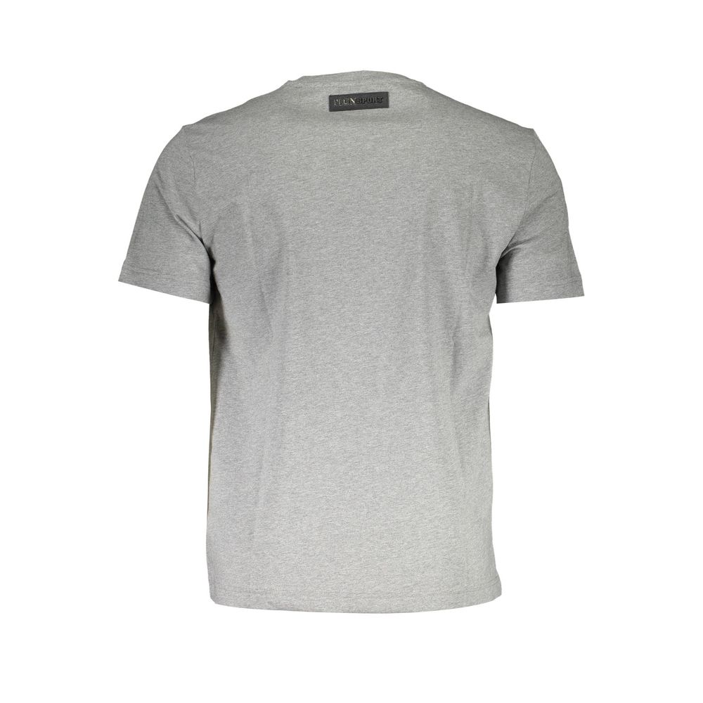 Plein Sport Grey Cotton Men T-Shirt Plein Sport