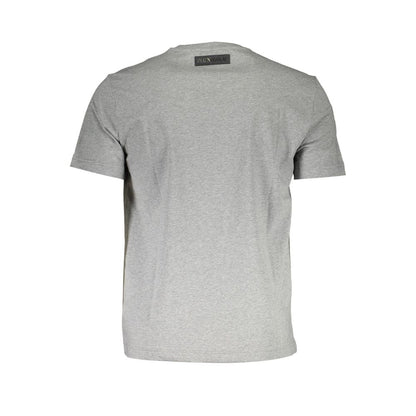 Plein Sport Grey Cotton Men T-Shirt Plein Sport