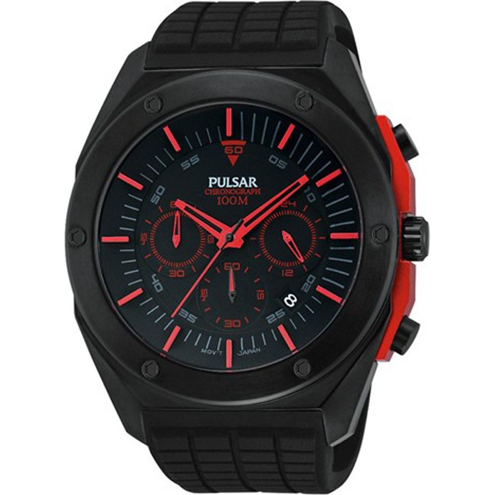 Pulsar Black Rubber Sport Watch Pulsar