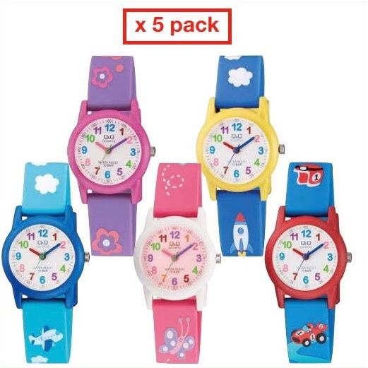 Q&Q FASHION Mod. VR99_PACK 5 KIDS WATCHES / 5 OROLOGI BIMBO Q&Q