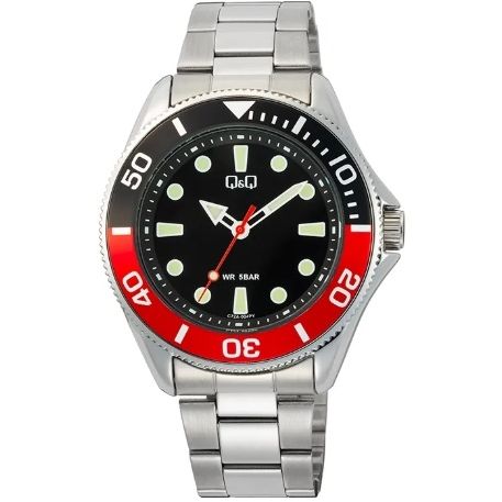 Q&Q Mod. GENT DIVER BLACK & RED Q&Q