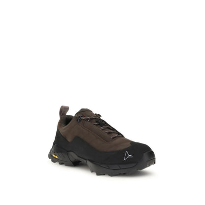 ROA Brown Calf Leather Bos Taurus Athletic Sneakers ROA