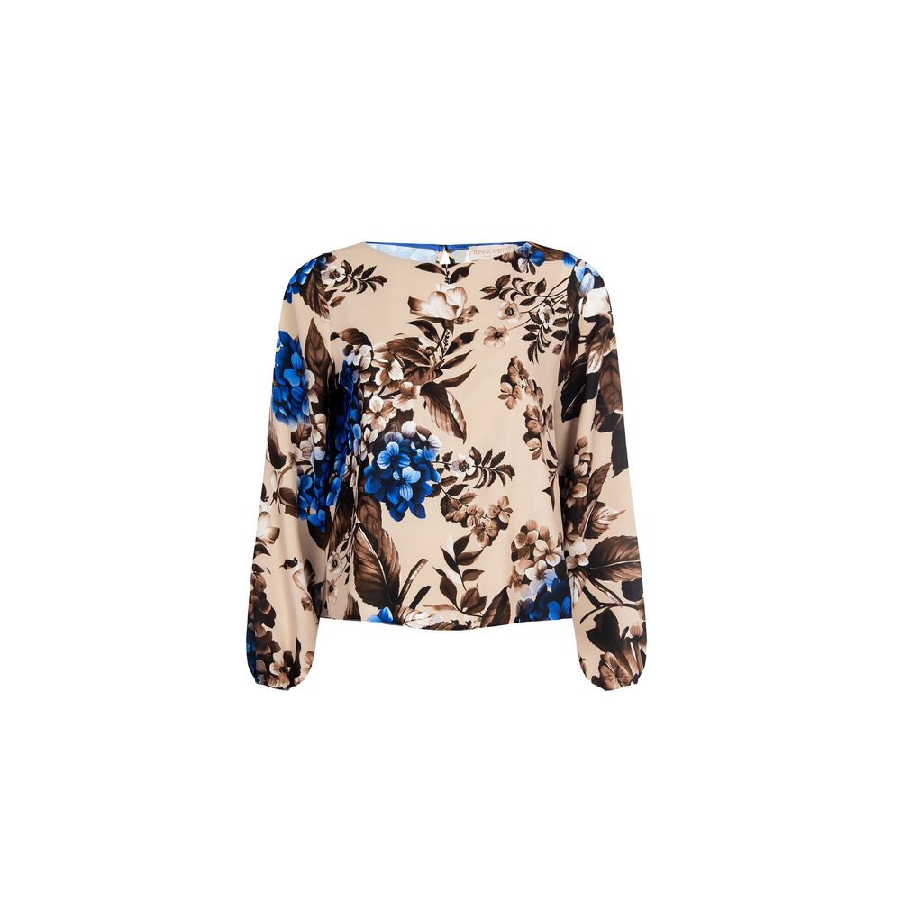 Rinascimento Blue Polyester Blouse Rinascimento