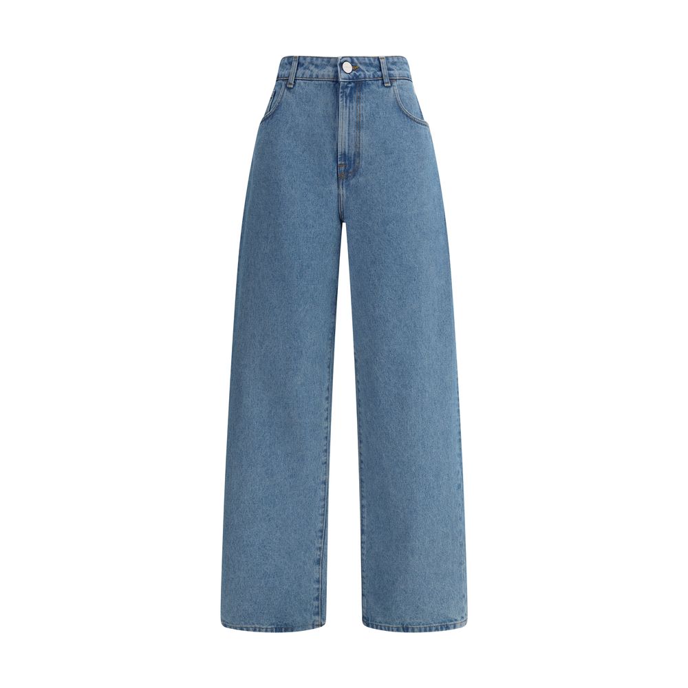 Rohe Blue Cotton Relaxed Fit Jeans Rohe