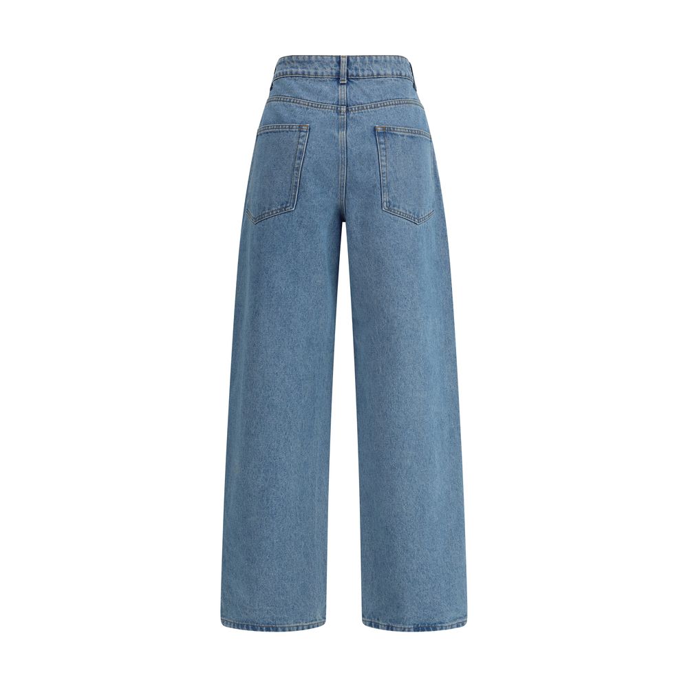 Rohe Blue Cotton Relaxed Fit Jeans Rohe