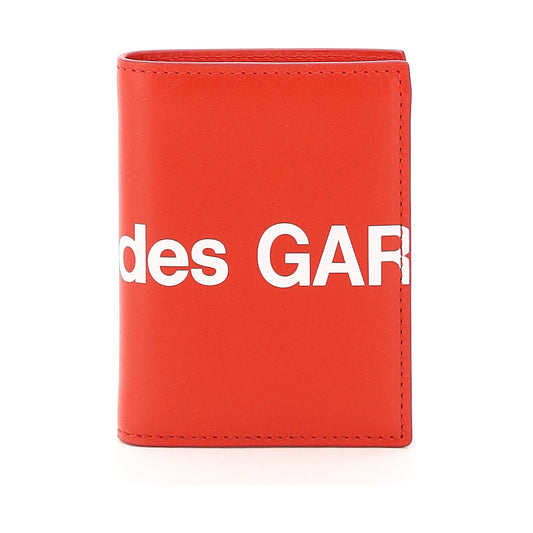 Comme Des Garcons Wallet small bifold wallet with huge logo Small Leather Goods Comme Des Garcons Wallet