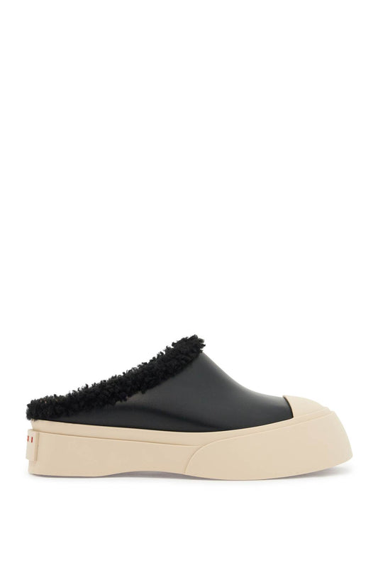 Marni pablo leather and shearling clog Mules Marni