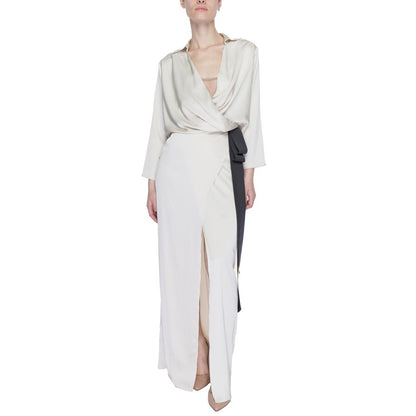 Sandro Ferrone Beige Polyester Long Dress