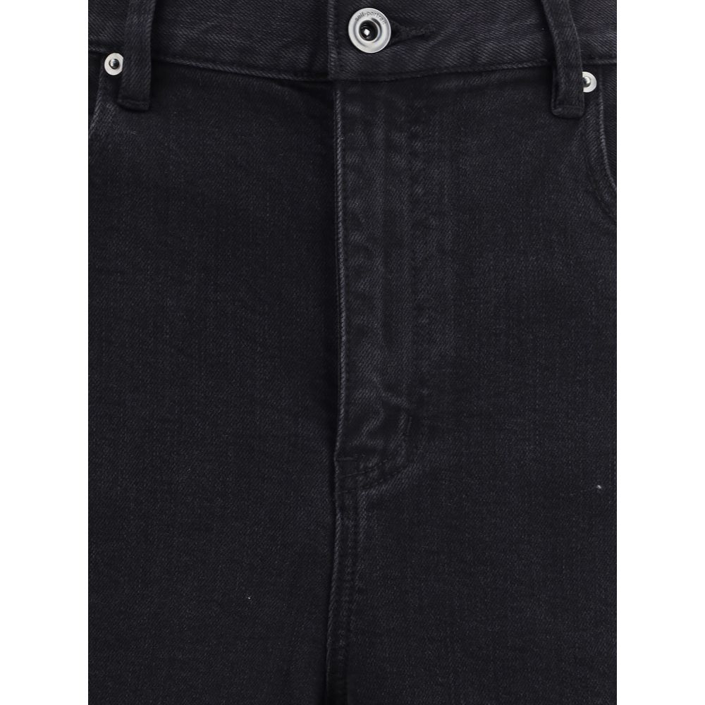 Self-Portrait Black Cotton High-Waisted Jean Self-Portrait