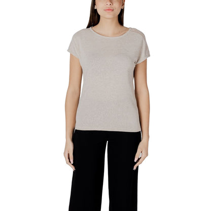 Street One Beige Polyester T-Shirt Street One