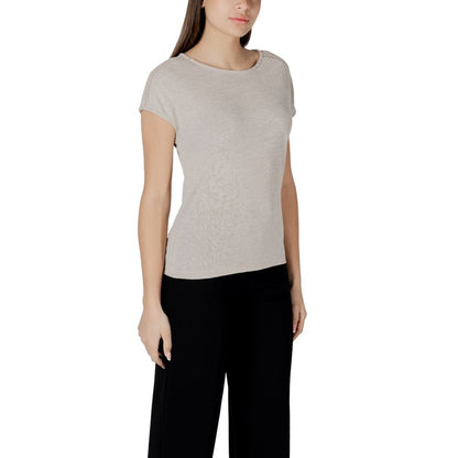 Street One Beige Polyester T-Shirt Street One