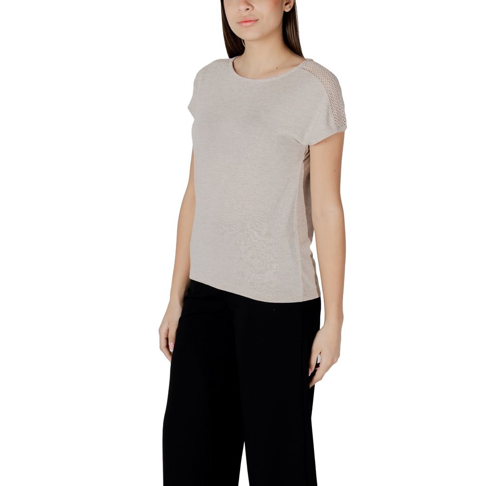 Street One Beige Polyester T-Shirt Street One