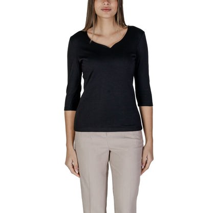 Street One Black Cotton T-Shirt Street One