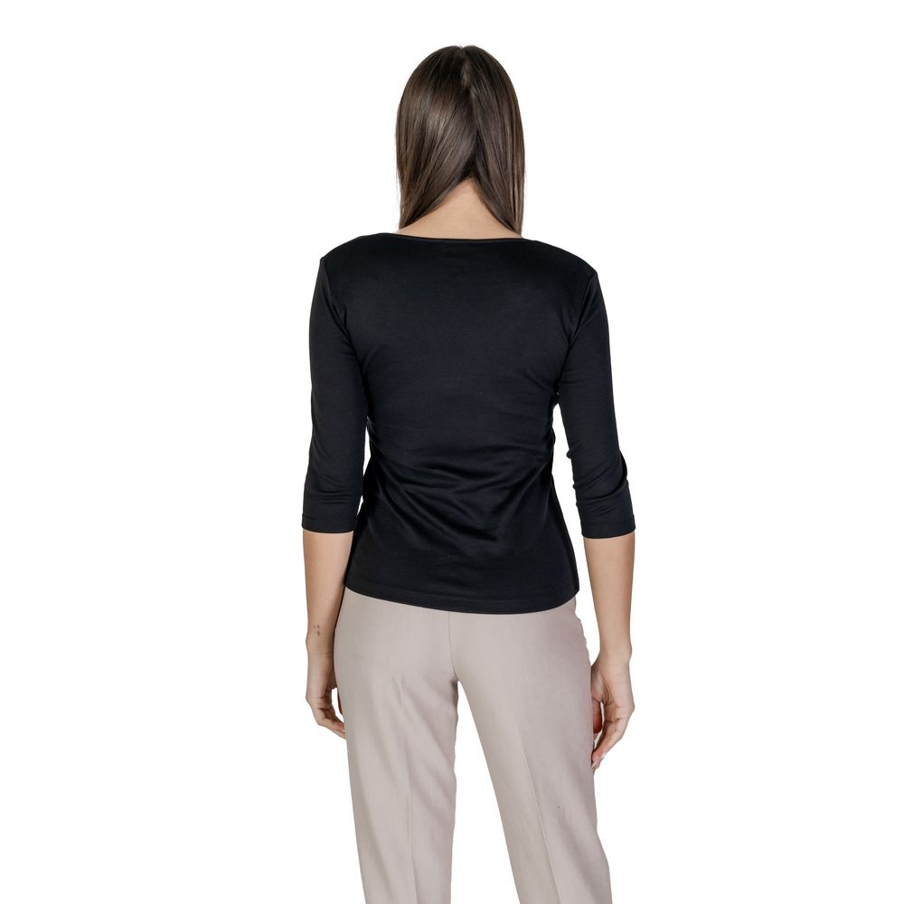 Street One Black Cotton T-Shirt Street One