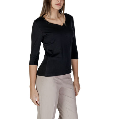 Street One Black Cotton T-Shirt Street One