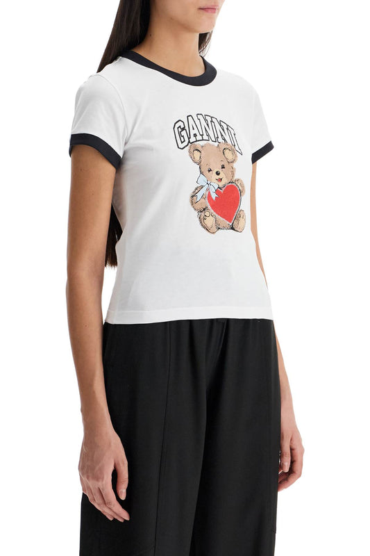 Ganni basic printed t-shirt with design