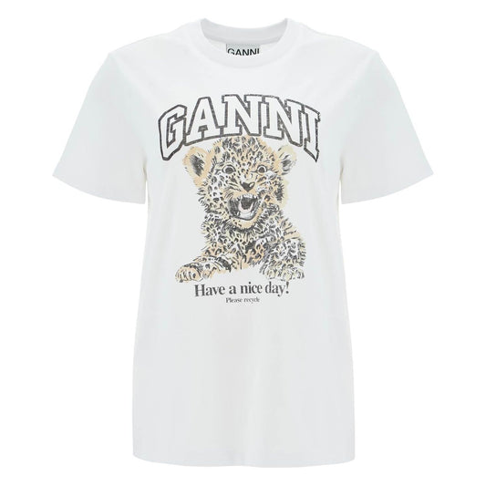 Ganni relaxed fit printed t-shirt Topwear Ganni