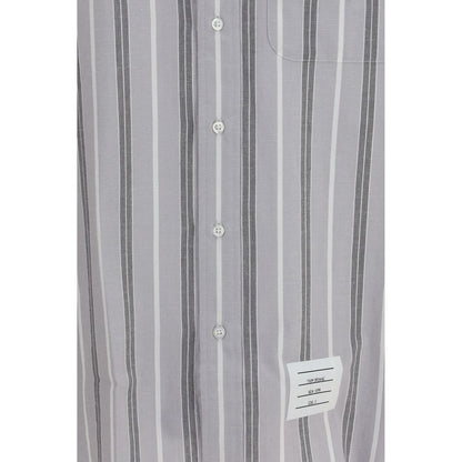 Thom Browne Gray Cotton Pattern Shirt 1728,4,72470364320,Clothing,Gray,Men,New with tags,Pattern - Shirts - Clothing,Shirts - Clothing,Thom Browne