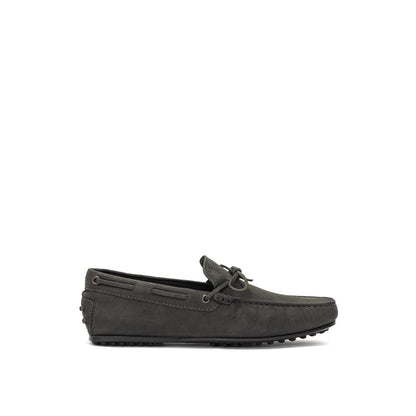 Tod's Gray Nubuc Leather Moccassin