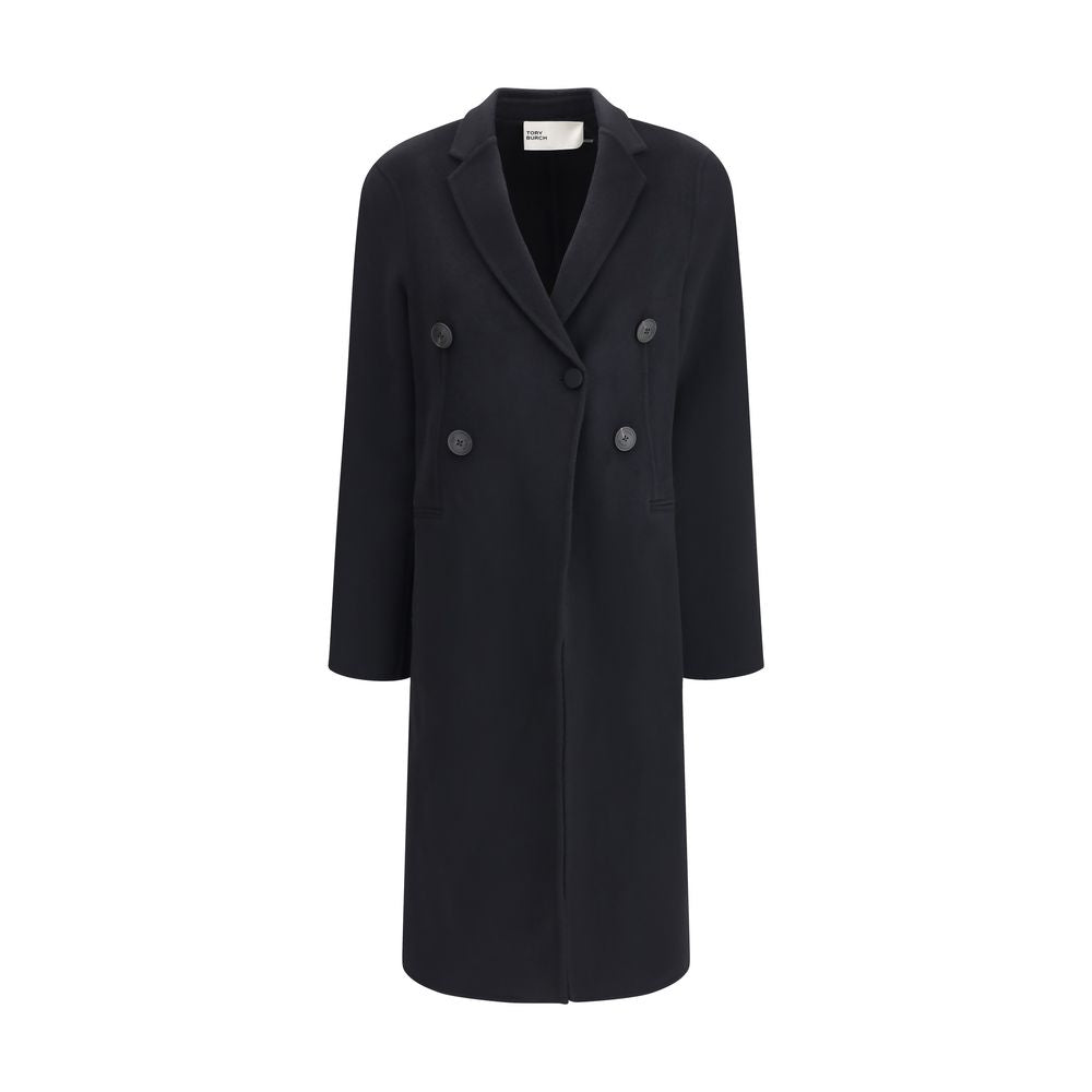Tory Burch Black Wool Coat Tory Burch