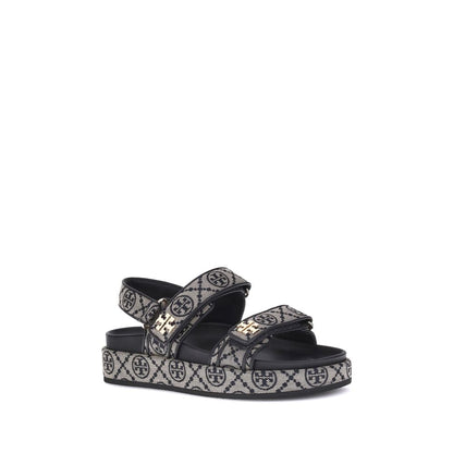 Tory Burch Blue Fabric Flat Sandals Tory Burch