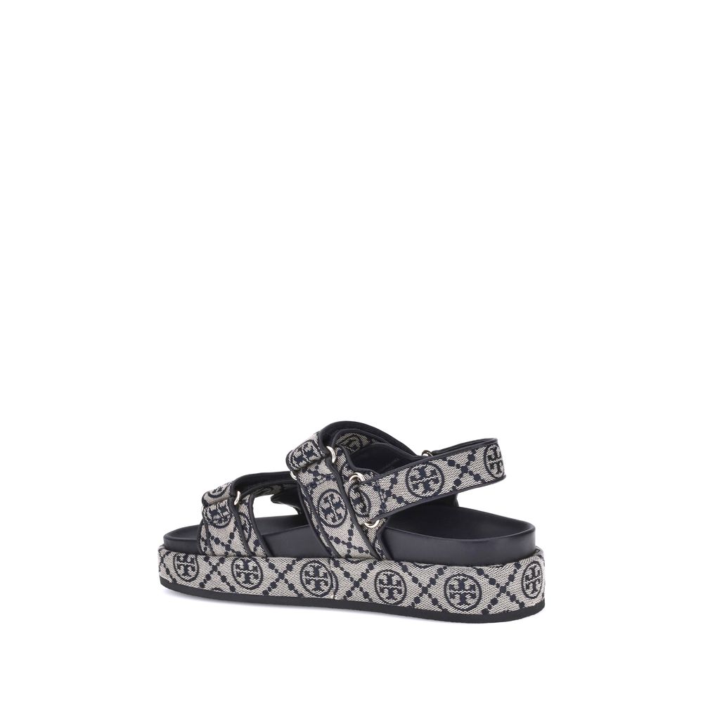 Tory Burch Blue Fabric Flat Sandals Tory Burch