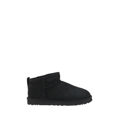 UGG Black Goatskin Ankle Boots