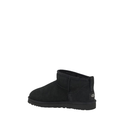 UGG Black Goatskin Ankle Boots