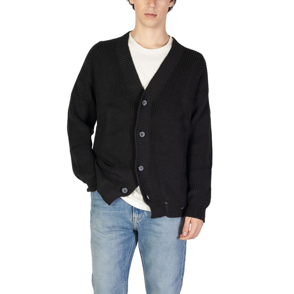 Underclub Black Cotton Cardigan Underclub