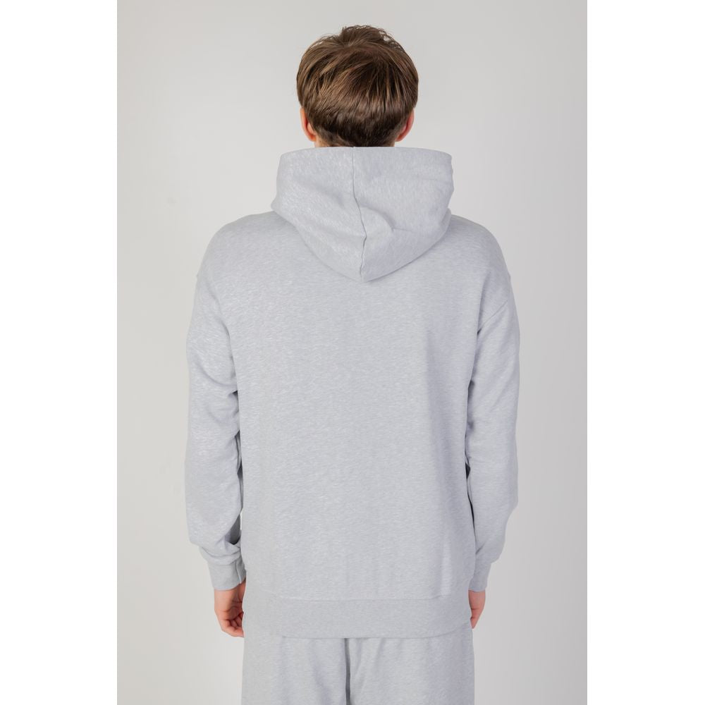 Underclub Gray Cotton Hoodie Underclub