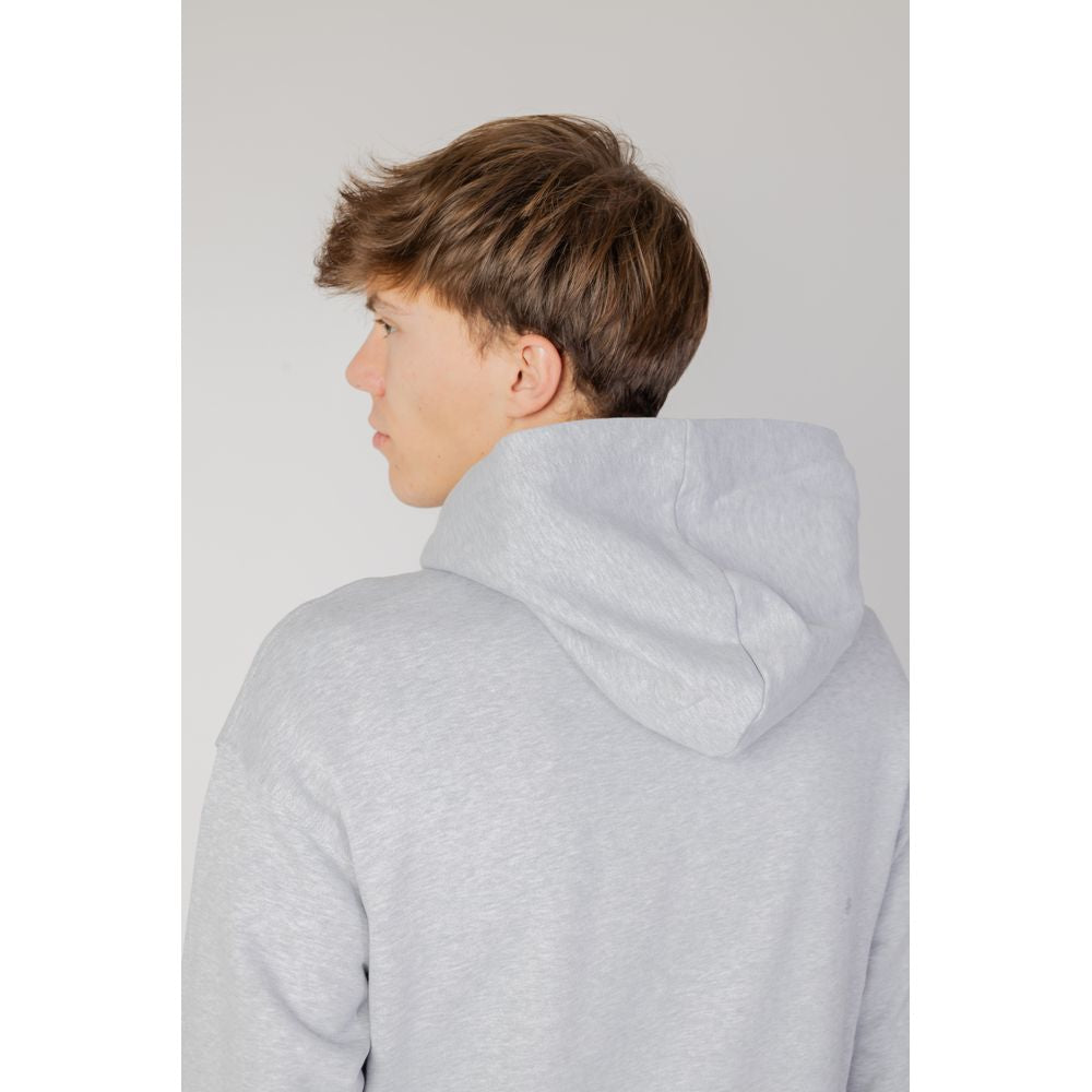 Underclub Gray Cotton Hoodie Underclub