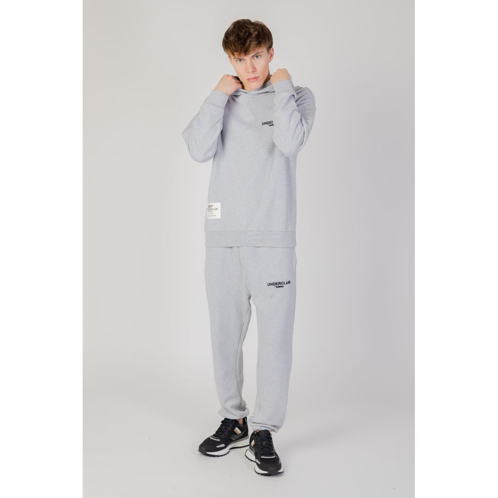 Underclub Gray Cotton Hoodie Underclub