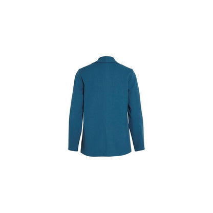 Vila Clothes Blue Polyester Blazer