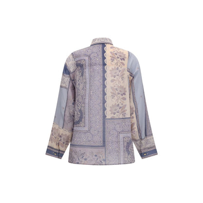 Zimmermann Purple Cotton Pattern Shirt Zimmermann