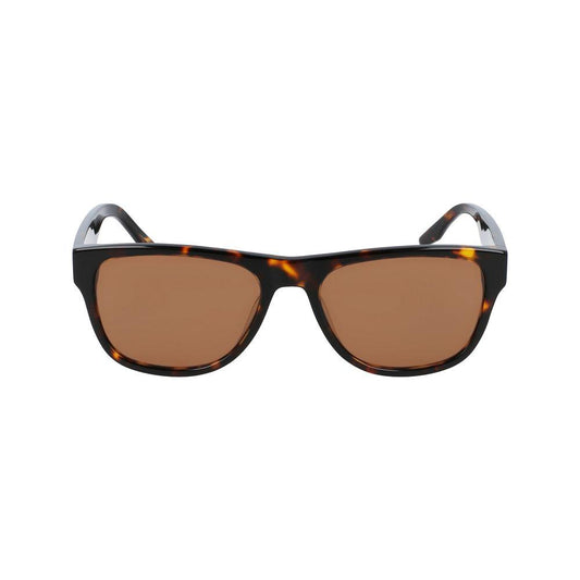 Front view of Converse brown acetate sunglasses with UV filter, model CV500SALLS239, featuring a tortoiseshell frame and tinted lenses.