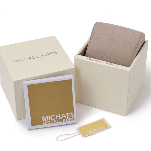 Michael Kors watch packaging with branded box and tag for model MK4887